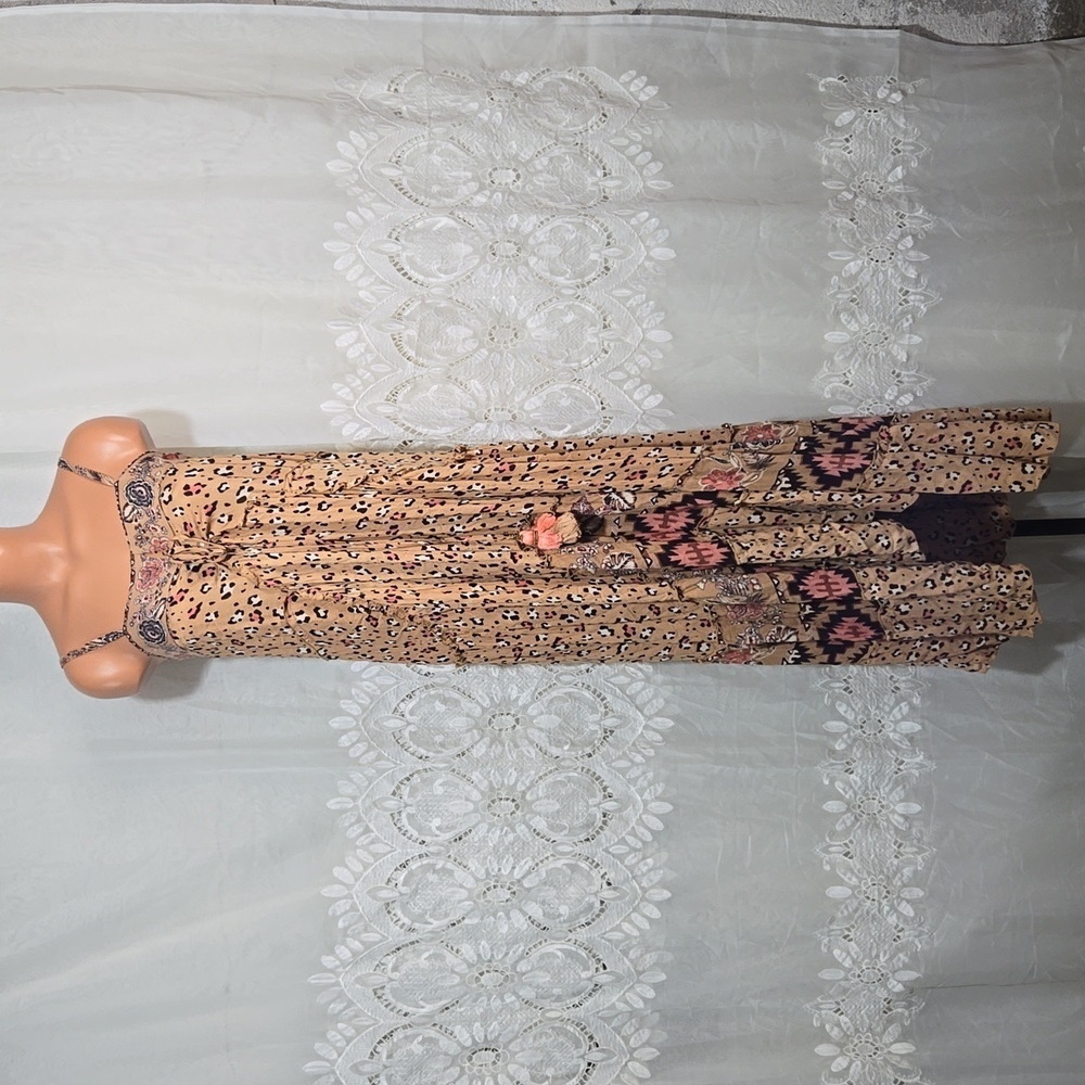 Z&L Animal Print BoHo Maxi Dress NWT size Large